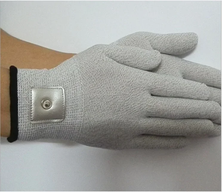 20pcs EMS Glove Silver Electricity Conductive Fiber Gloves for TENS Therapy Face Body Massage BIO Micro Current Stimulation