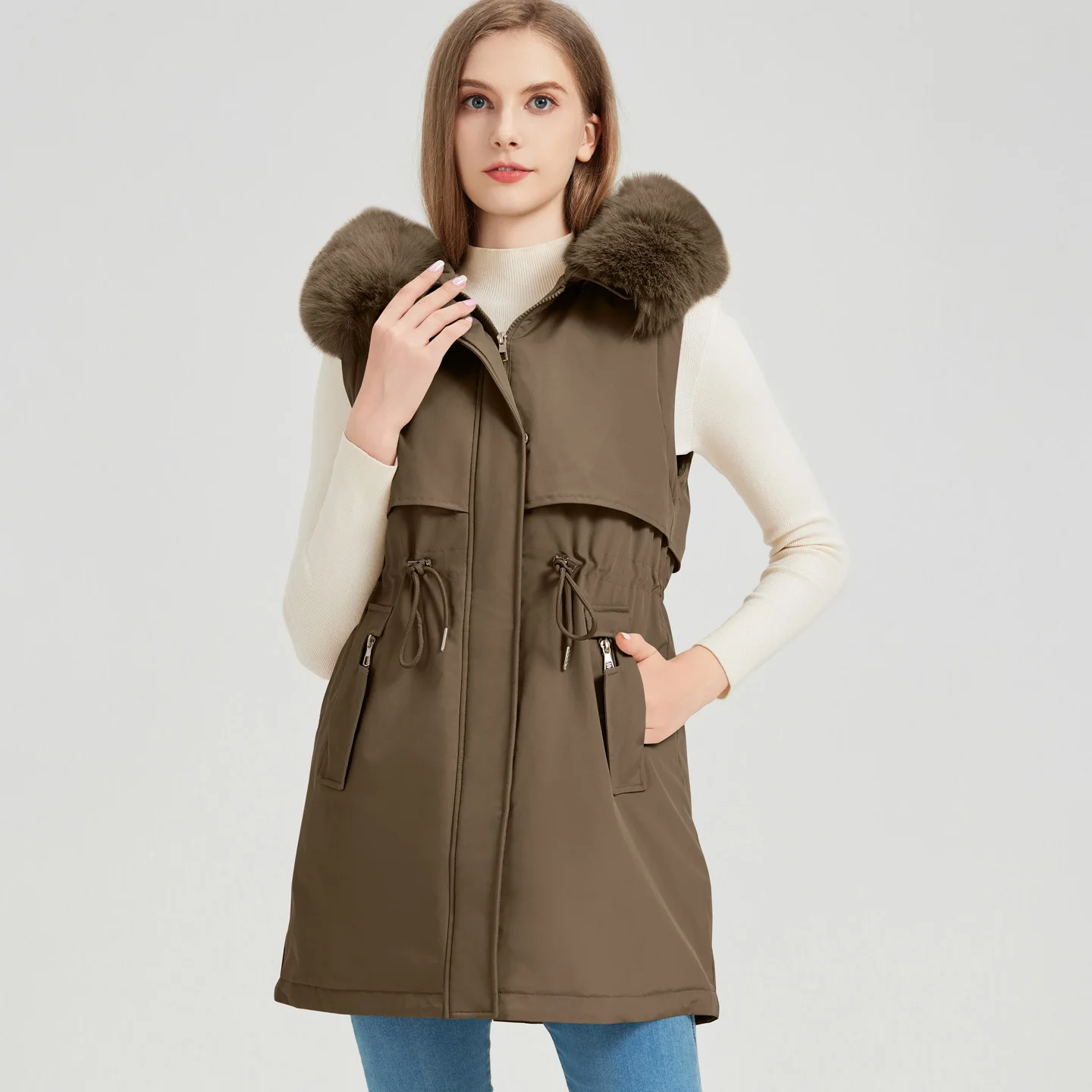 

Женская осенняя парка: ветрозащитная, стеганая, уличная, в стиле атлетический кэжуал, с карманами, средней длины, уютная, теплая, мягкая, утепленная, трендовая