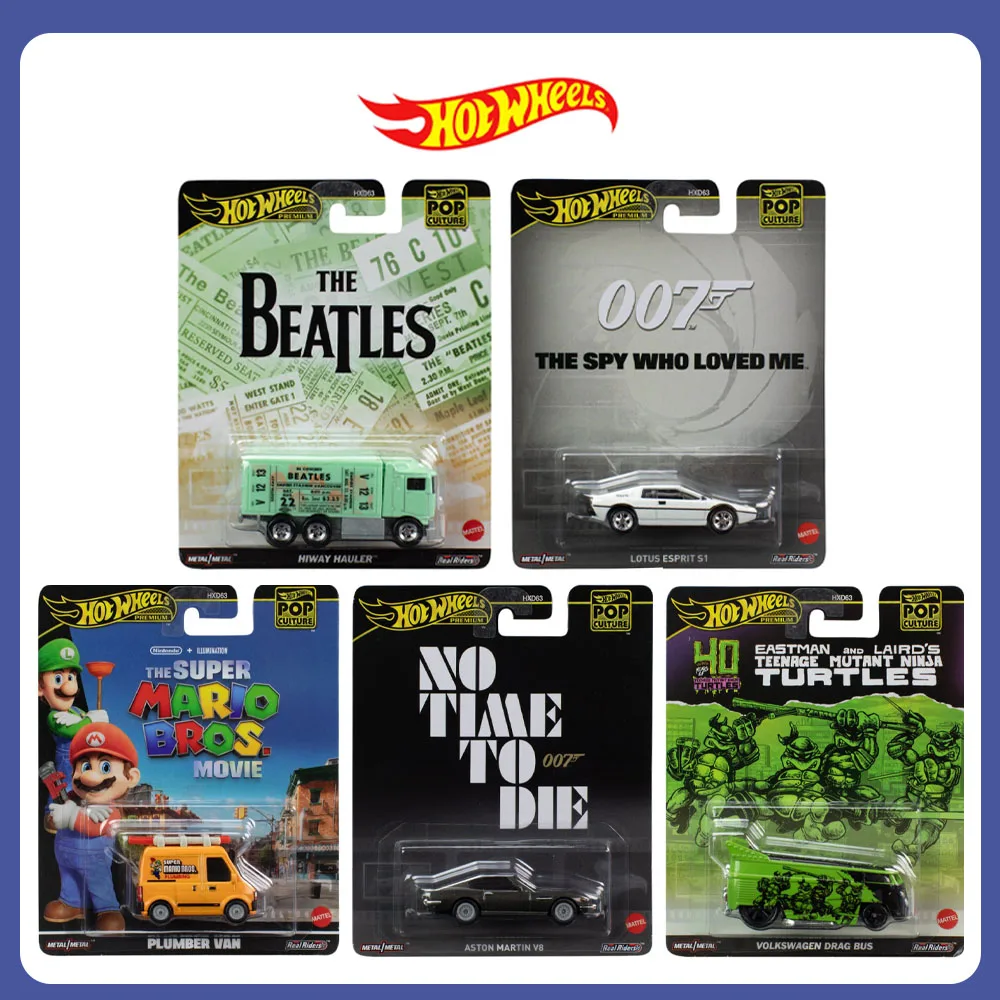 

Mattel Hot Wheels Pop Culture/Entertainment Lotus Esprit S1 Volkswagen Drag Bus Hiway Hauler Plummer Van Collectible Car Toys
