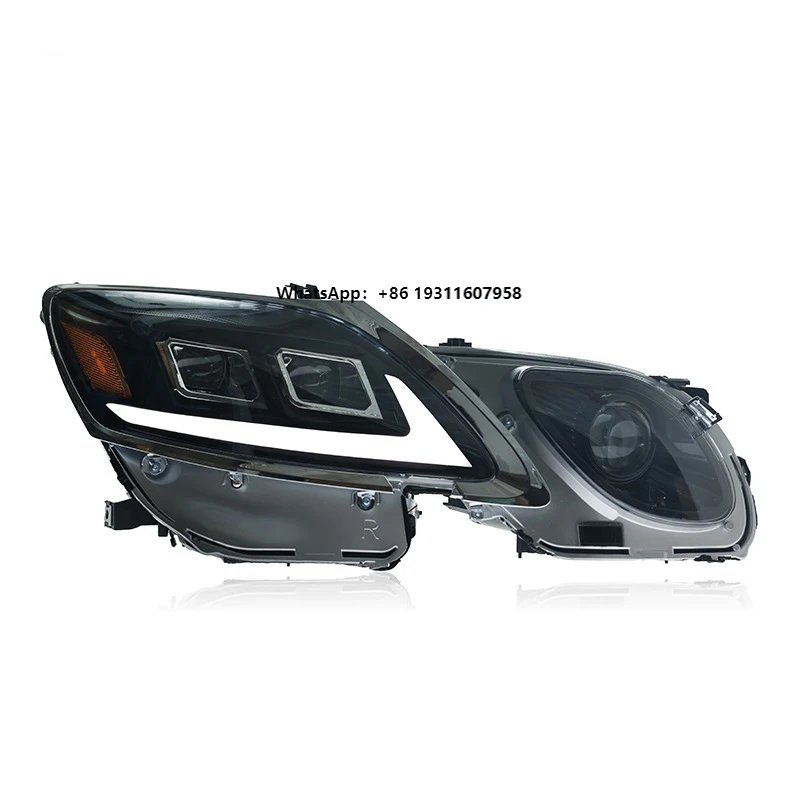 

For 2004-2011 Lexus GS Headlight Assembly Retrofit New LED Daily Running Light Water Steering Lens