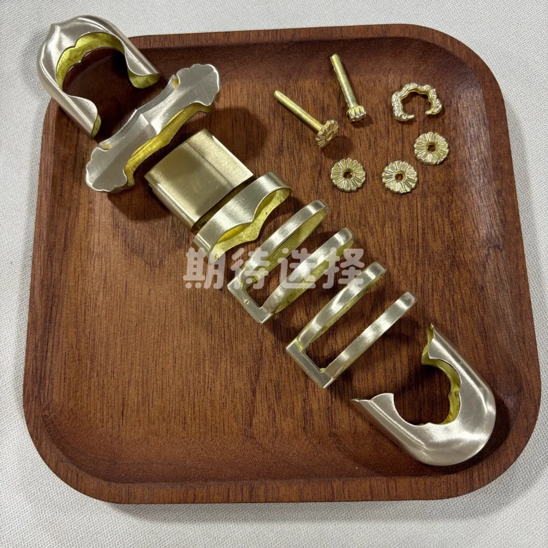 

Complete Set of Pure Brass Copper Chinese Tang Dao Sword Accessories