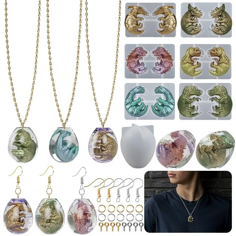 

3D Dragon Egg Silicone Resin Mold Home Decoration 1 Piece DIY Dragon Animal Candle Craft Ornaments