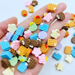 20 Pcs New Cute Kawaii Children Re-Ment Cartoon Biscuit Flat Back Resin Cabochons Scrapbook Diy Wedding Hairpin Accessories A63