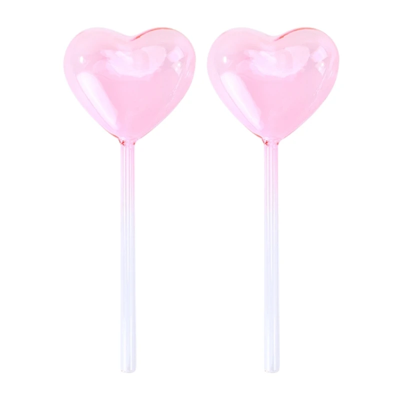 Globos riego vidrio para plantas, bombillas autorriego en forma corazón, dispositivos, bombillas riego para
