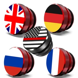 12V Universele Sigarettenaansteker Knop Cover Accessoires Niet Roken Land US UK Vlag Knop Sigarettenaansteker Plug