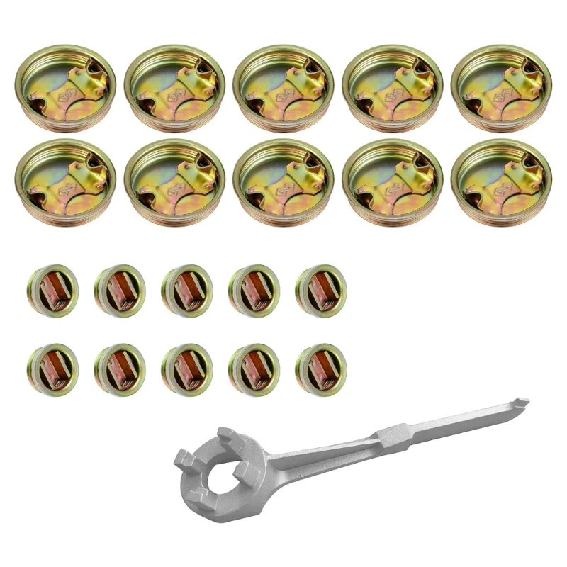 

20Pcs Bung Plug Drum Bung 2 and 3/4 Inch Bung Hole Caps 55 Gallon Drum Caps Metal Bungs Bung Caps for 55 Gallon Dropship