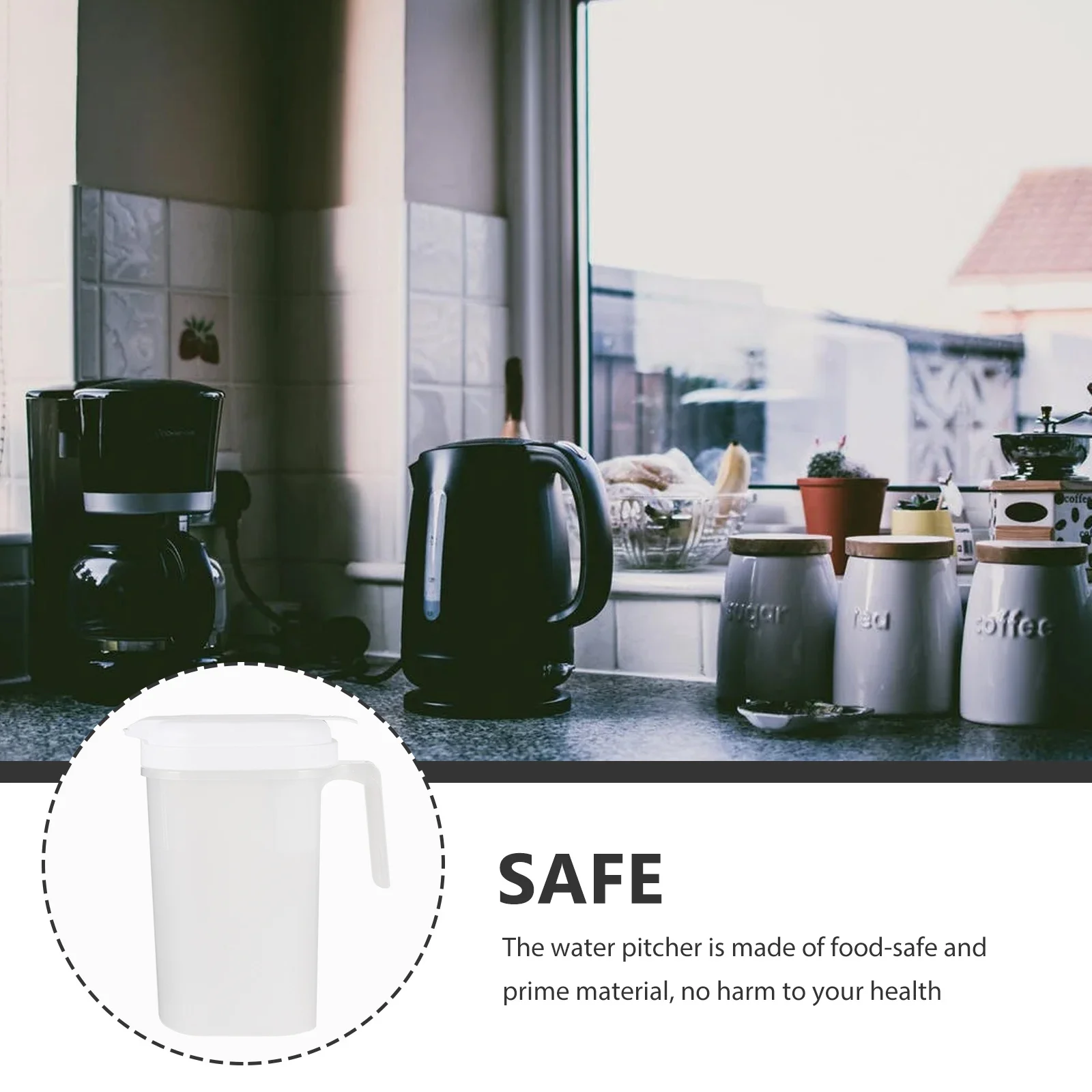 

Cold Water Pitcher Large Capacity Plastic Jug Filter Design Iced Tea Pitcher Cold Beverage Container Household Water Pot