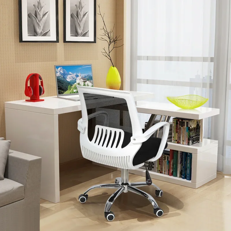 

Computer Chair Office Ergonomic Lifting Rotating Chair Internet Cafe Bow Staff Chair