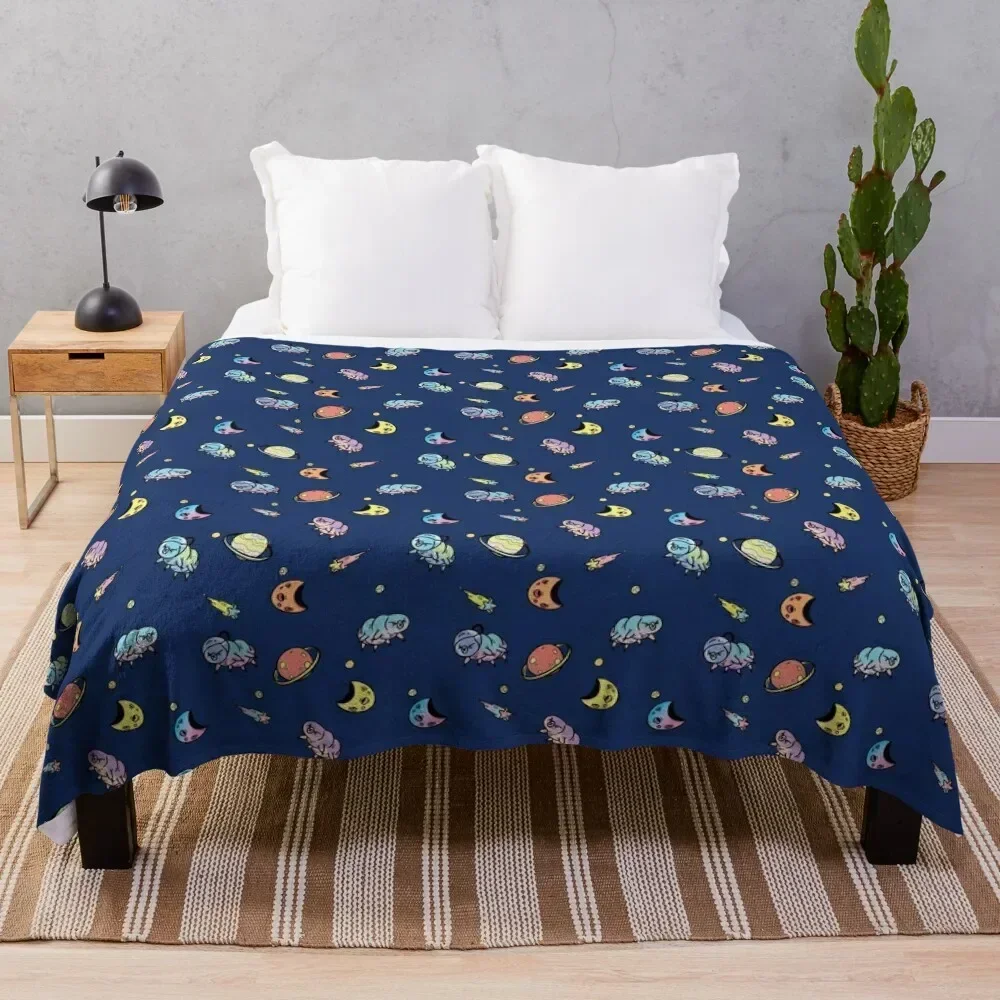 

Tardigrade Space Pattern Blue Throw Blanket Ultra Plush Cozy Blanket for Napping Sleeping