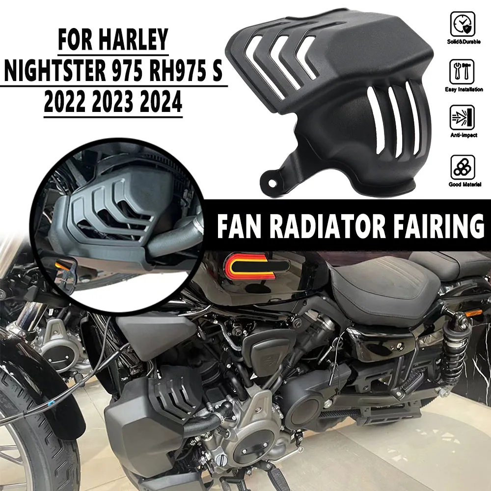 RH975SMotorcycle Accessory Fan Radiator Cover Fairing Hot Cooling Air Deflector Spoiler Guard For Harley Nightster 975 2022-2024