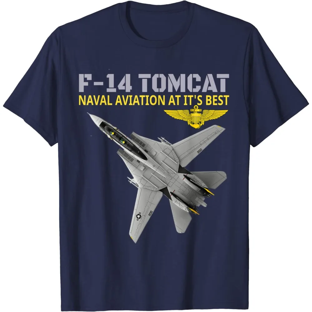 The F-14 Tomcat in Action.Naval Aviation At Its Best. Men T-Shirt Short Sleeve Casual Cotton O-Neck Summer Shirt 2026 Tops Tee