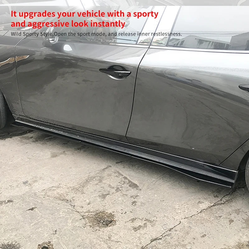 

For Mazda3 Axela 2020-2023 New Adjustable Side Skirt Cover Fender Protector Body Kit Spoiler Lip Trim Car Exterior Accessories