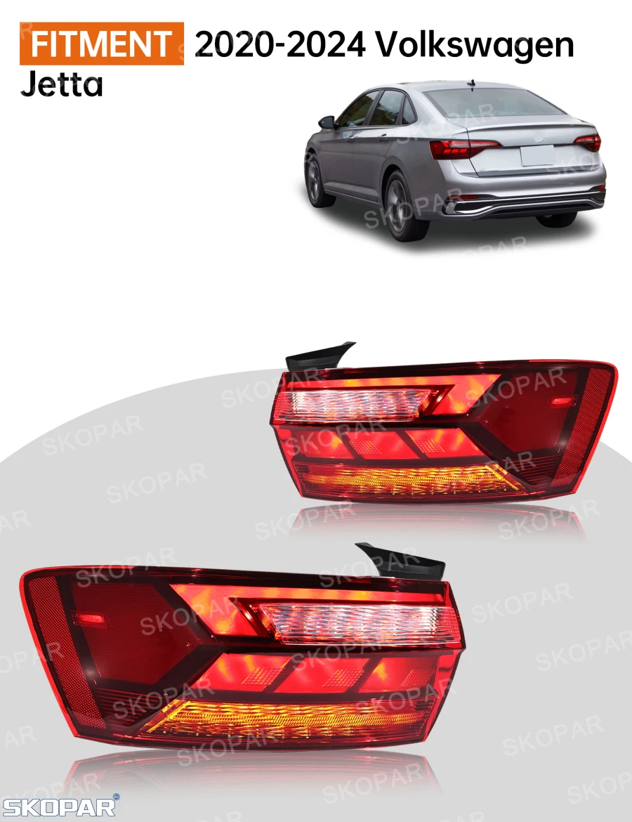 LED Tail Light For VW Jetta US Version 2020 2021 2022 2023 2024 Car accessories Outer Side Rear Brake Lamp 17A945095B 17A945096B