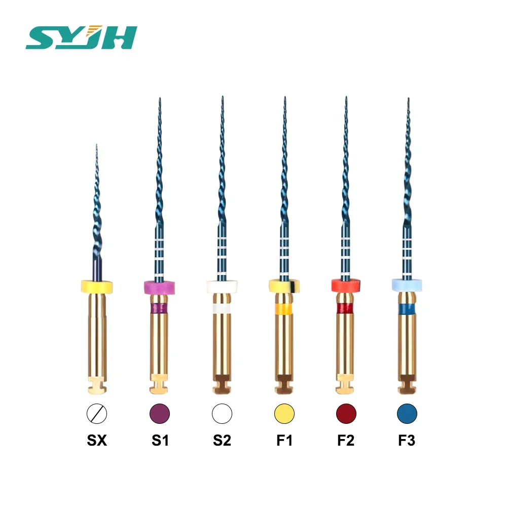 

6 шт./кор. стоматологические 21/25 мм Sx-F3 Niti супер синие вращающиеся термоактивированные эндодонтические файлы корня каналов для двигателя файлы стоматологические инструменты