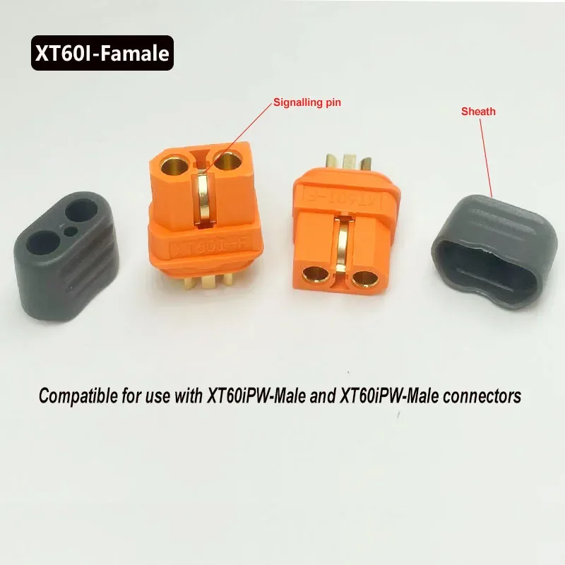 XT60I-F XT60IE-M XT60IPW-M Male and Female Connectors Suitable for Remote Control Batteries, FPV Drones and Solar Panels