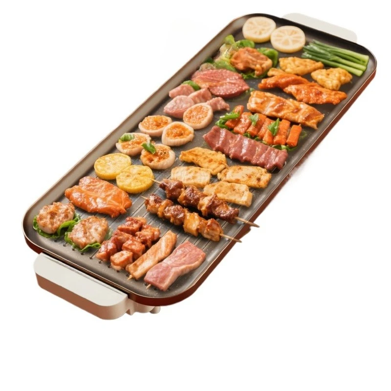 

King size electric grill, indoor light smoke non-stick household integrated grill