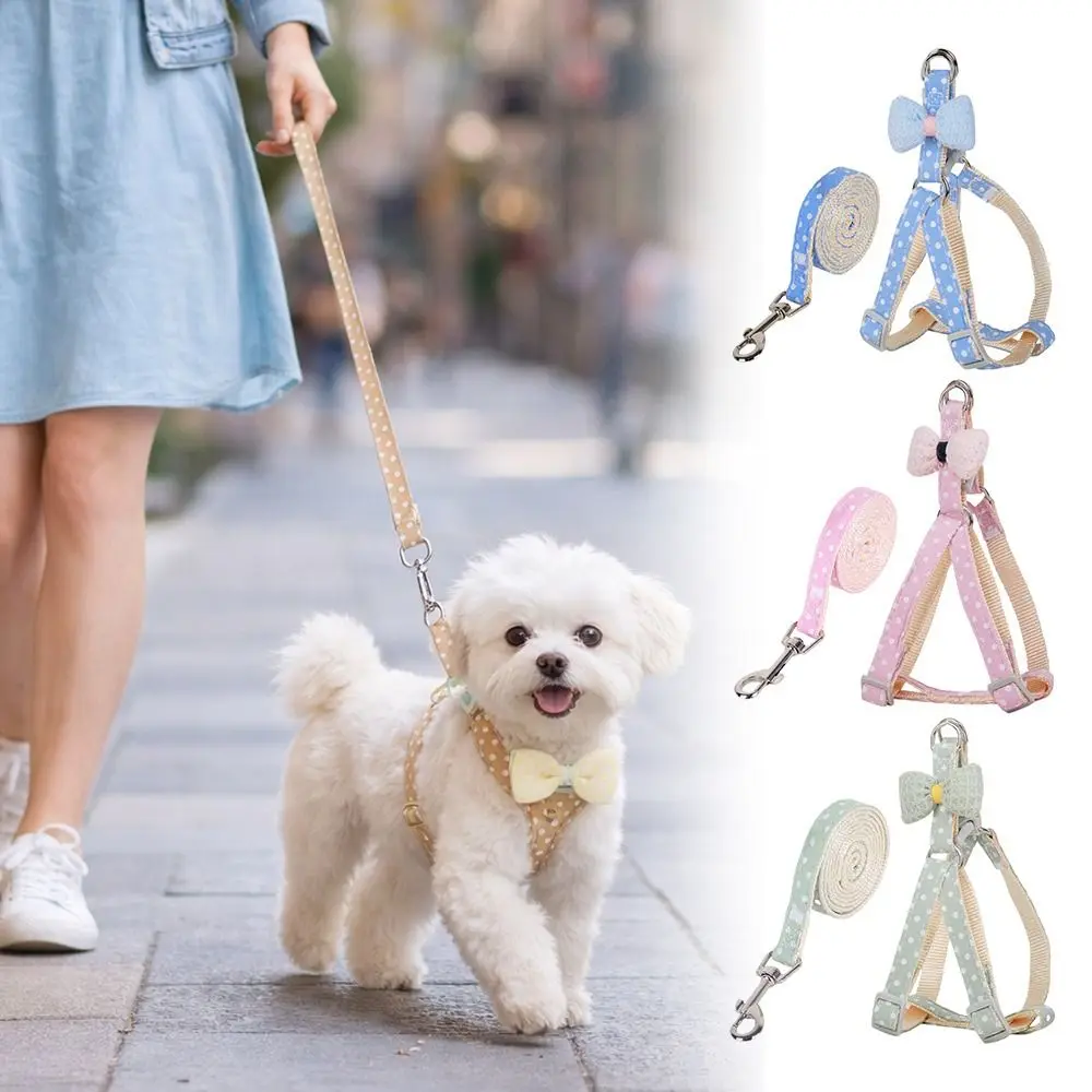 Arnés de Moda para Perro con Lazo, Transpirable, Anti-Rotura, Correa para Perro, Arnés para Gato, Suministros para Mascotas