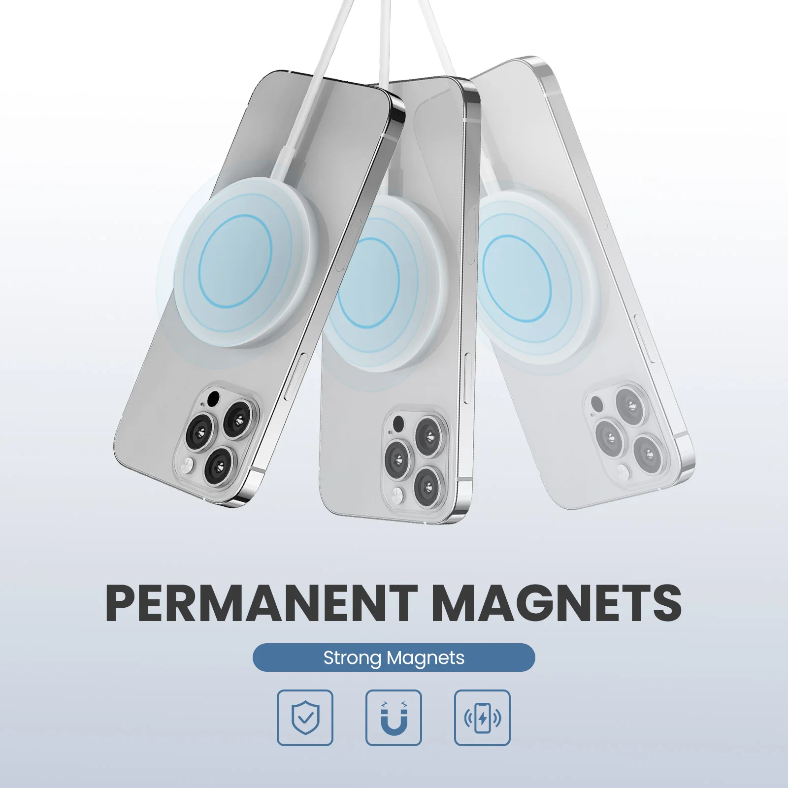 شاحن لاسلكي مغناطيسي بقدرة 25 وات، قاعدة شحن سريعة، نوع C، هاتف USB لهاتف Magsafe iPhone 17-11 Pro Max Samsung