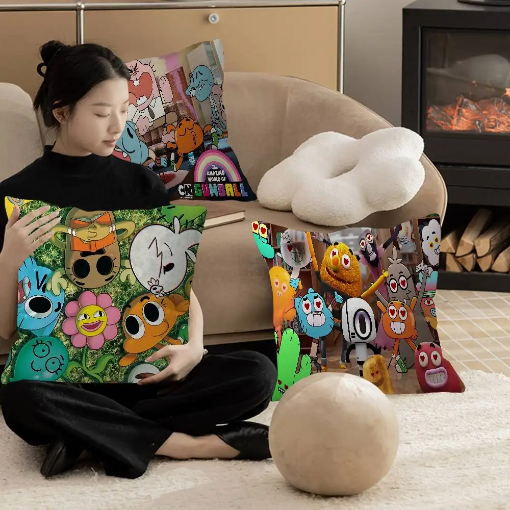 Cute Amazing W-World of G-Gumball Pillow Gift Home Office Decoration Bedroom Sofa Car Cushion Cover case 45x45