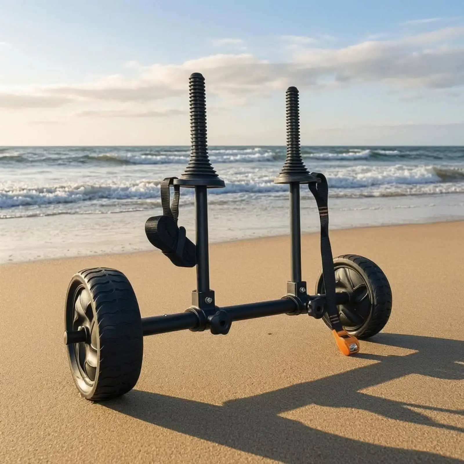 Adjustable Kayak Cart Metal Frame Scupper Hole Carrier Boat Trolley for Inflatable Kayak and Canoe