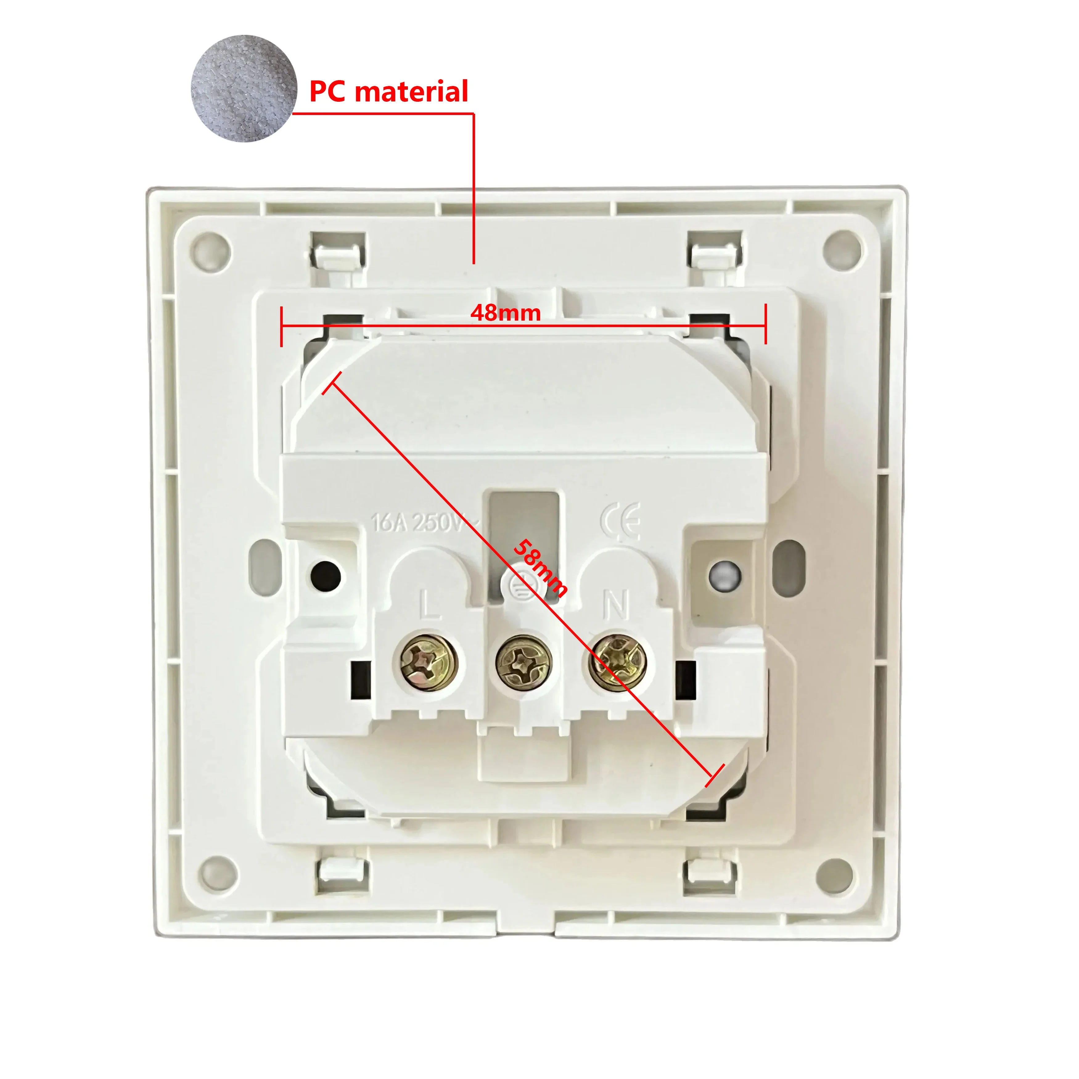 Depoguye-Adaptador de parede elétrico preto, tomada alemã, tomada de energia, painel PC, soquete quarto casa, padrão da UE, 16A