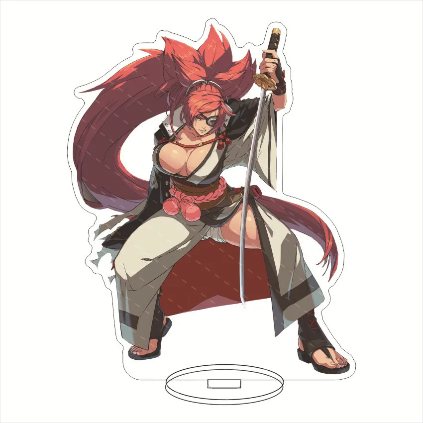 16CM Anime Game Figure Guilty Gear Sol Badguy‌ Faust‌ Millia Rage‌ Ky Kiske Raiden Cos Acrylic Stand Ornaments Chrismas Gifts view 5