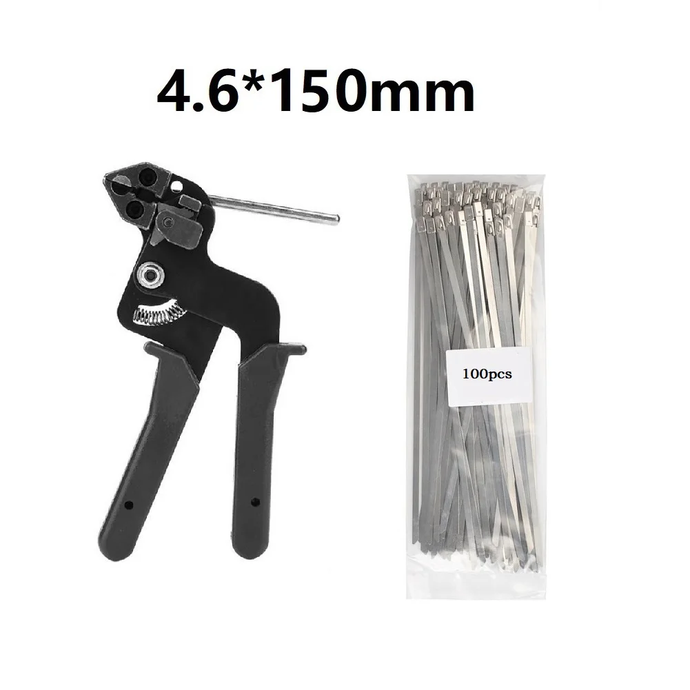 Automatic Zip Tensioning Tool Cable 100-300mm Ties Plier Cable Ties Stainless Steel Hand Fastening Strap Cutting Wrap Tool