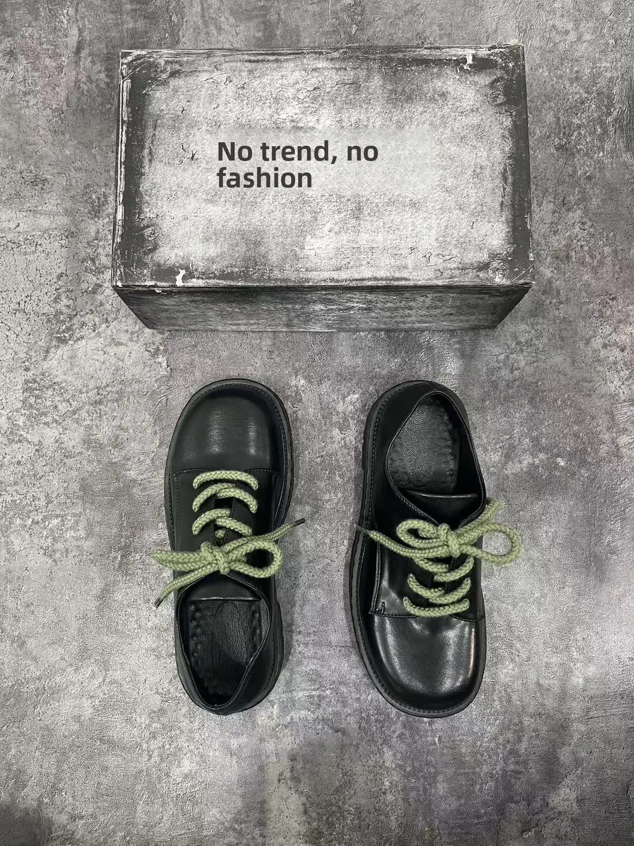

Casual Commuter Men's Shoes Thick Bottom Big Head Leather Shoes Fashionable British Style Shoes Comfortable round Toe