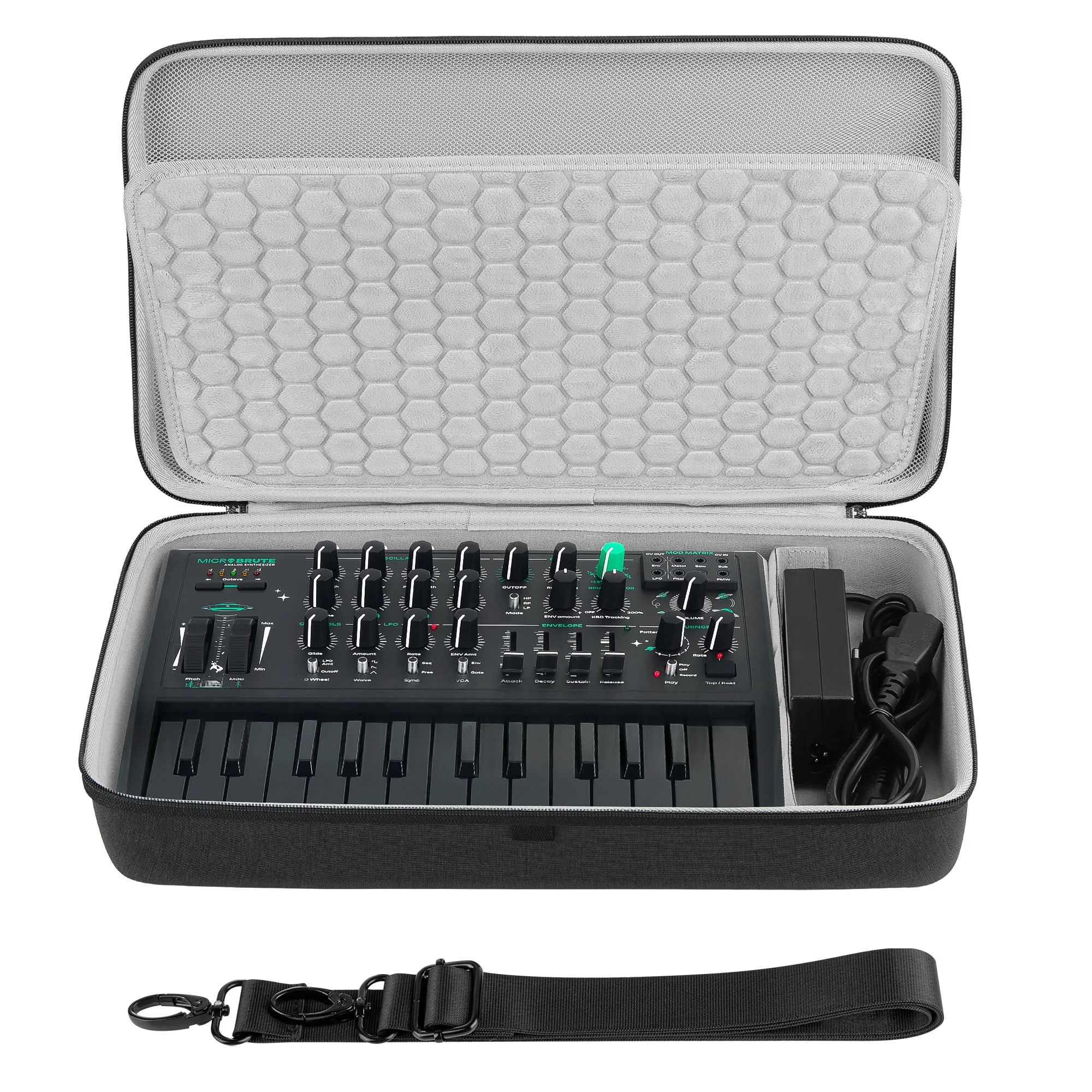 Geekria Audio Interface Carrying Case, Compatible Arturia - MicroFreak / MicroBrute UFO / DrumBrute Impact