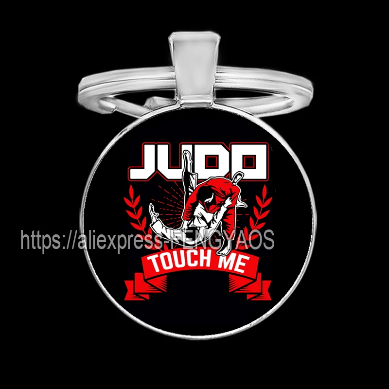 Cool Martial Art Judo Keychains Taekwondo Keyrings for Man Karate / Aikido Children Key Holder for Keys