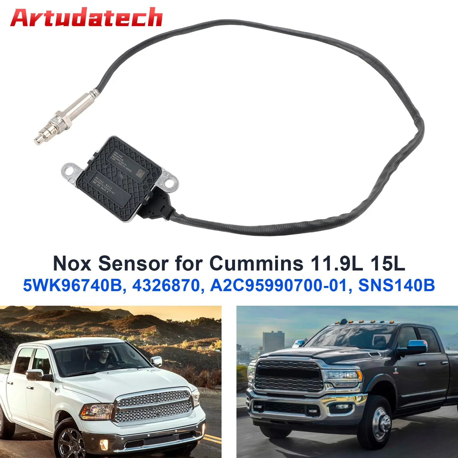 

Artudatech NOX Nitrogen Oxide Sensor Inlet 4326870 For Cummins 11.9L 15L ISX15 2013-2018 Car Accessories