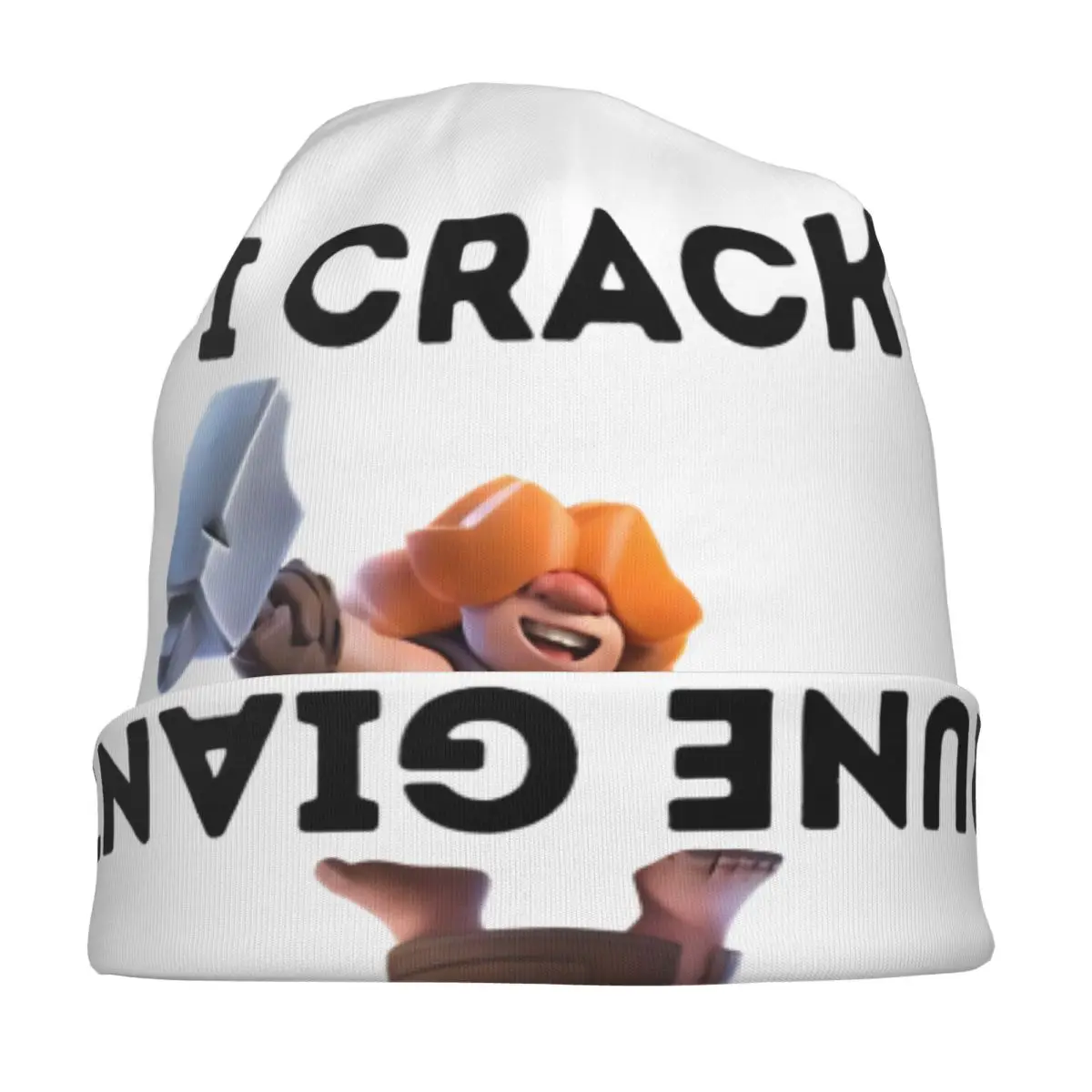 أنا الكراك رون العملاق قبعة الصدام Royaleds لعبة موضة الخريف الشتاء Skullies قبعة صغيرة الربيع الدافئة متعددة الوظائف بونيه قبعة #3