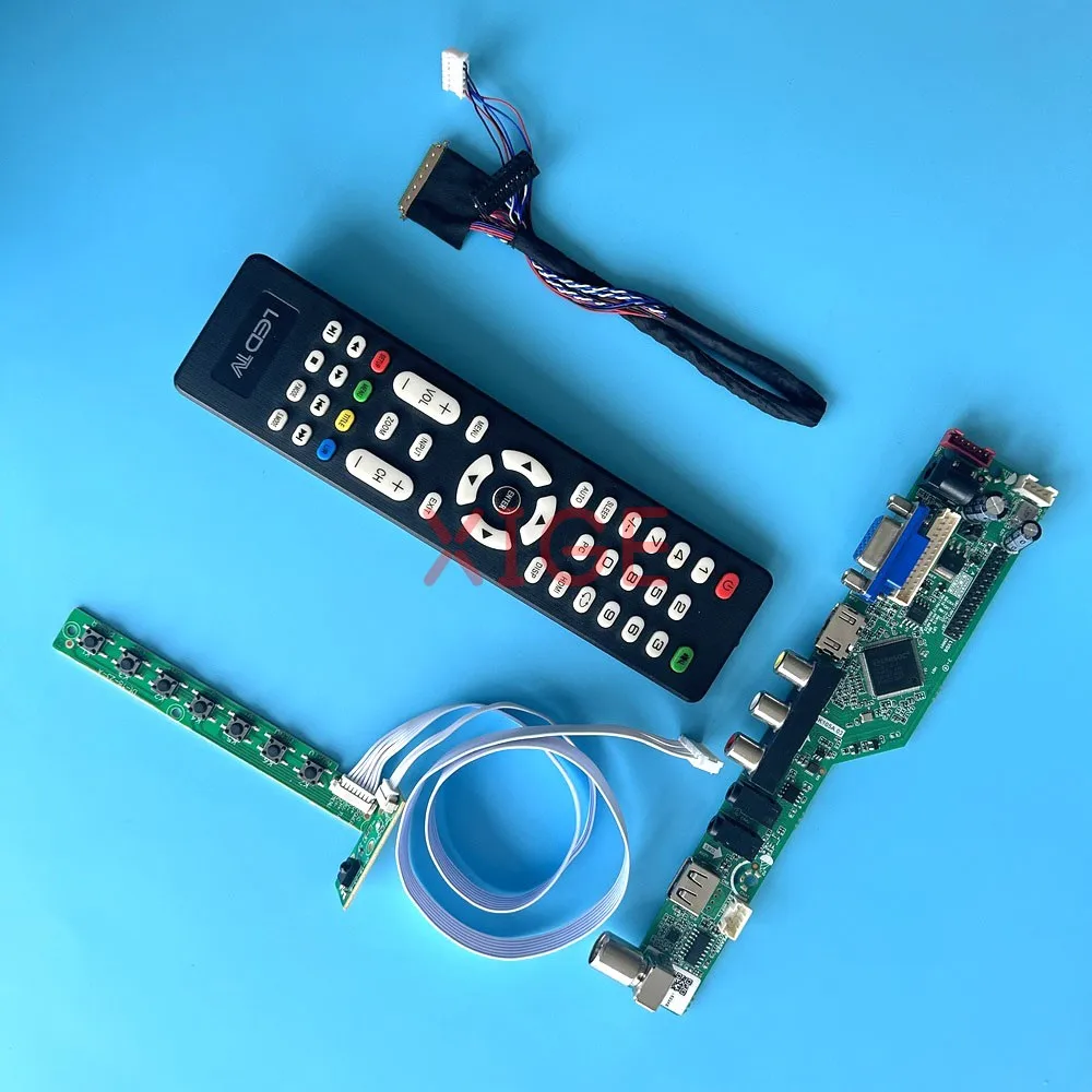 Para LTN156AT19-001 LTN156AT20-H01 Placa controladora de controlador 15,6 "TV analógica HDMI + VGA + AV + USB pantalla de ordenador portátil 1366x768 Kit LVDS de 40 pines