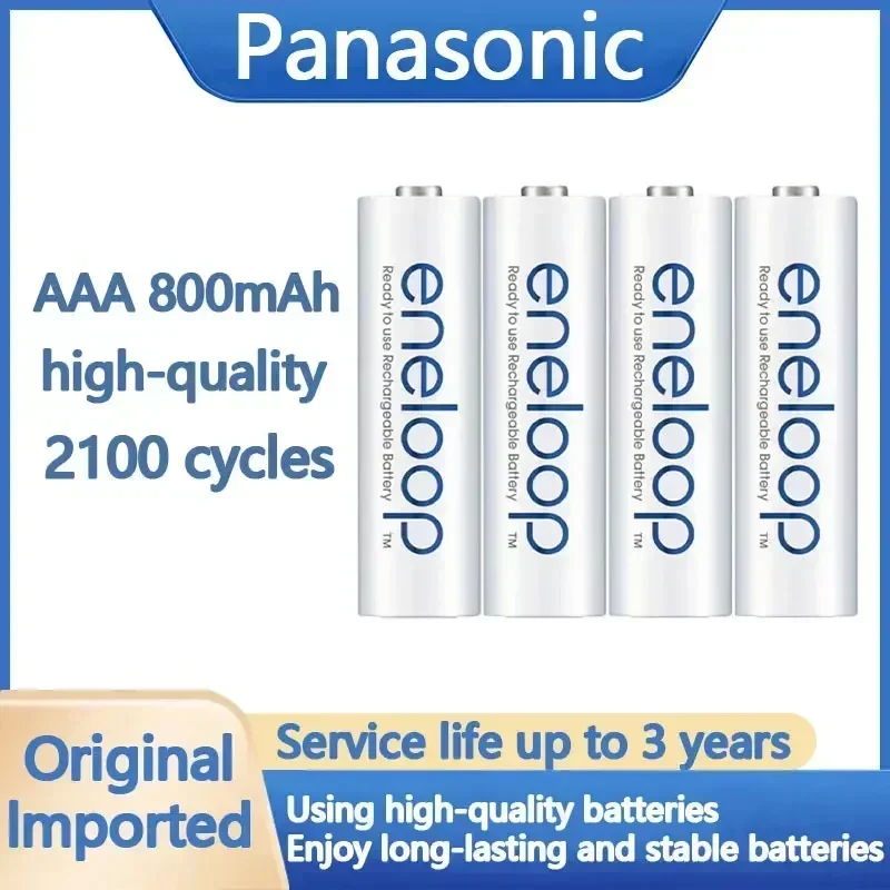 New Panasonic Eneloop 800mAh AAA 1.2V NI-MH Rechargeable Batteries For Electric Toys Flashlight Camera Pre-Charged Battery