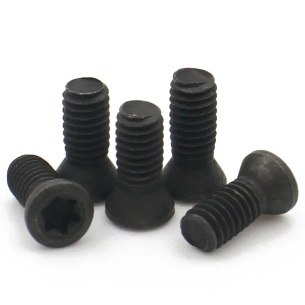 Black Carbon M1.6 M1.8 M2 M2.2 M2.5 M3 M3.5 M4 M5 M6 CNC Insert Torx Screw for Replaces Carbide Inserts CNC Lathe Tools holder