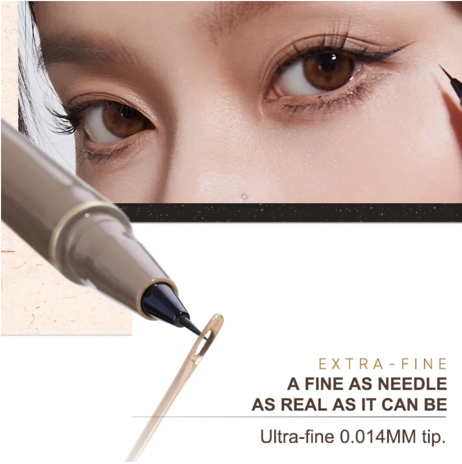 JUDYDOLL Skinny vloeibare eyeliner Ultrafijne make-uppen zwart Waterdichte langdurige penmake-upcosmetica