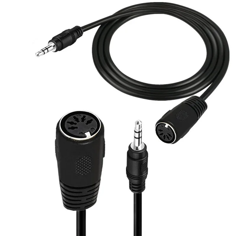 

DIN to 3.5mm Cable, 50CM 5 Pin DIN Female to 3.5MM male SmartPhone AUX Headphone Stereo Jack Adapter Input Cable 0.5m/ 1m/1.5m