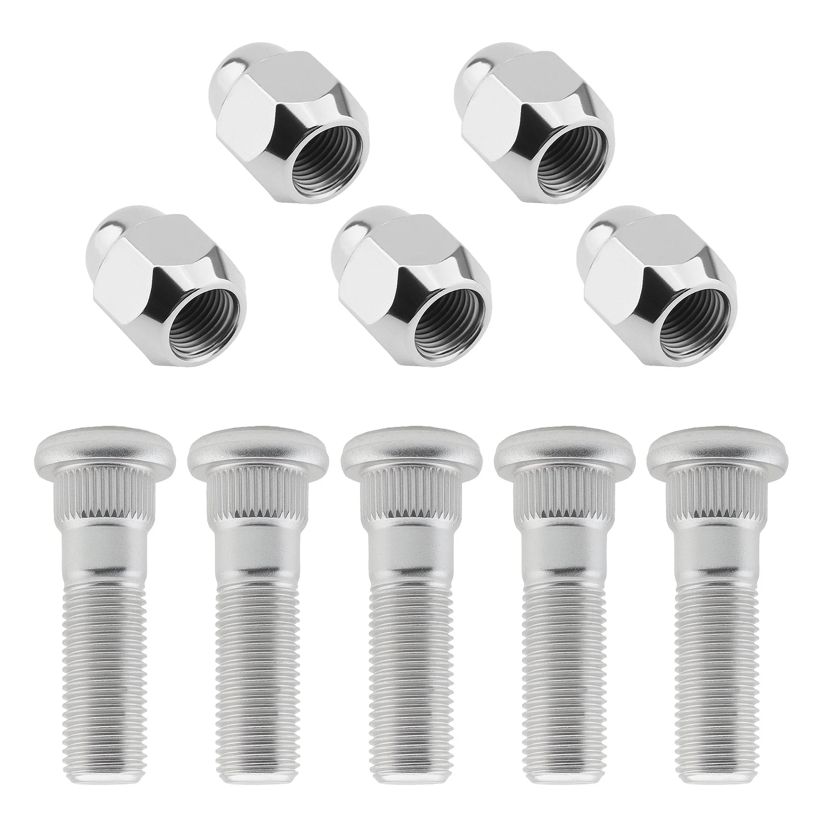 

10pcs M12 x 1.25 10.9 Wheel Lug Stud and Nuts Fit for Subaru 60 Degree Tapered Seat Wheel Hub Bolt Nut Set 28365FE001 28171AJ000