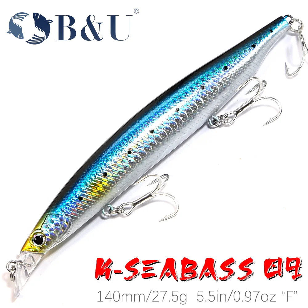 

B&U Floating Minnow Fishing Lures Saltwater Freshwater Long Casting Sea Artificial Bait Jerkbait