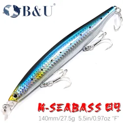 B&U Floating Minnow  Fishing Lures Saltwater Freshwater Long Casting Sea Artificial Bait Jerkbait