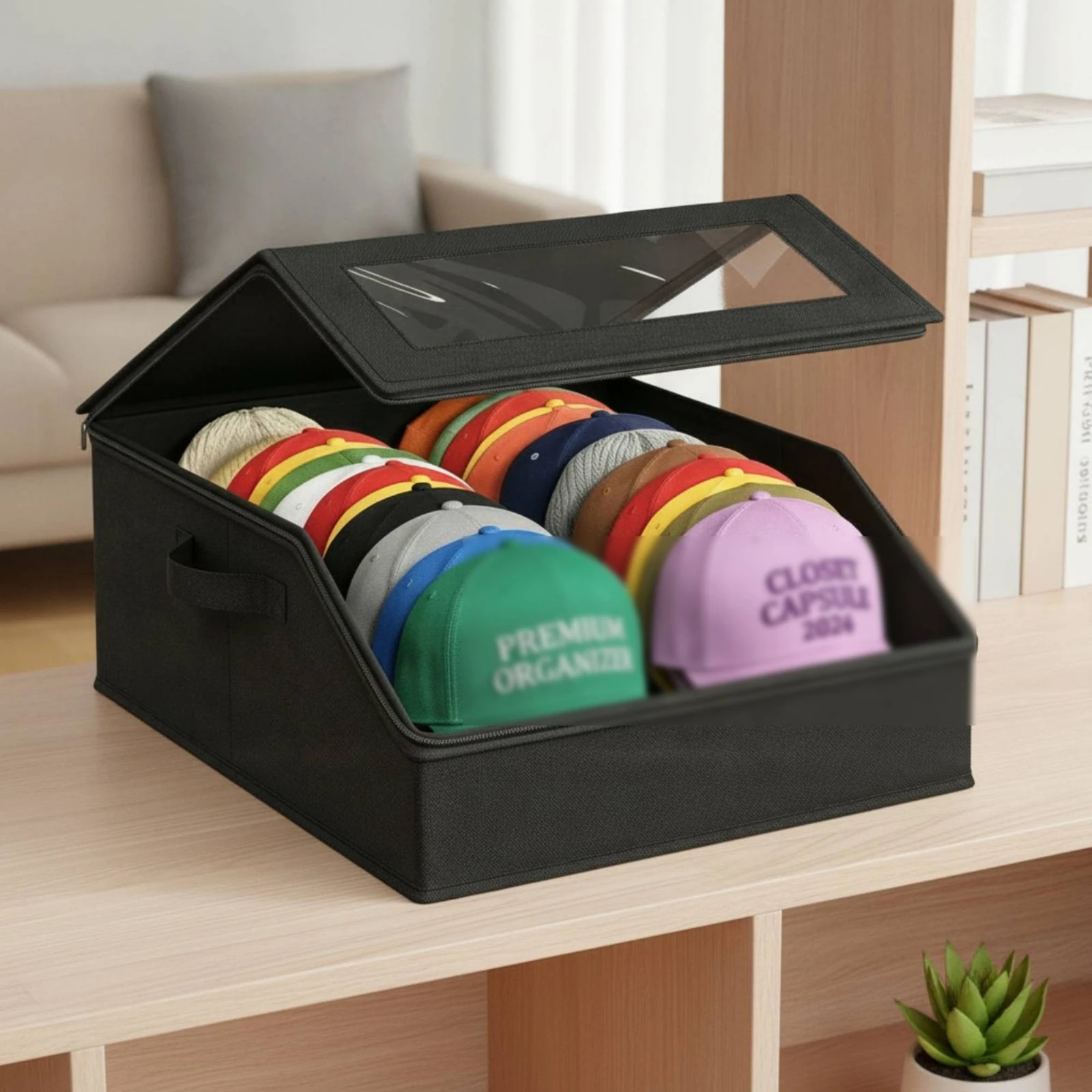 hat-storage-box-portable-foldable-hat-organizer-closet-organizer-with-window-shielded-transparent-for-collectors-wardrobe