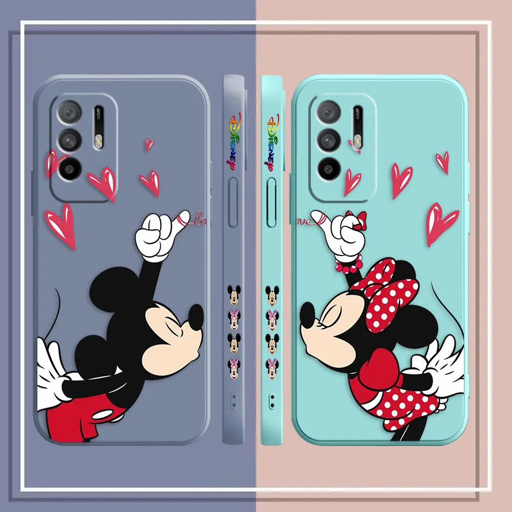 Phone Case For OPPO A52 A54 A55 A57 A78 A72 A73 A74 A91 A93 A92S A94 A95 A96 A97 4G 5G Case Funda Funny M-Mickey M-Minnie Mouse