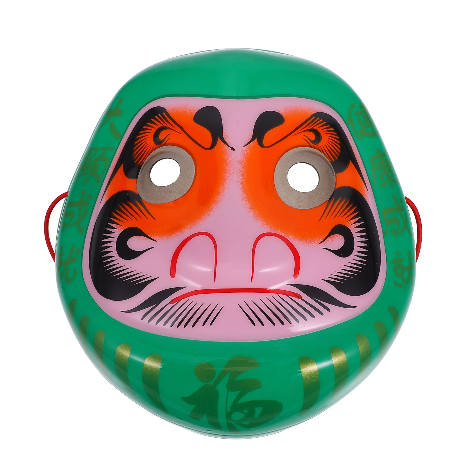 

Japanese Mask Cosplay Halloween Party Prop Unique Powerful Design Bright Color Comfortable Elastic Band Longtime Use