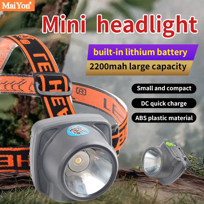 Light Outdoor Ultra Bright Light USB Rechargeable plastic Big Cup Long Range Headlamp