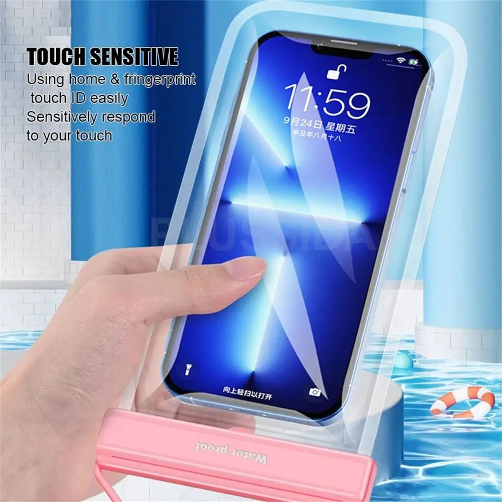 Wasserdichte telefon hülle unter 7,0 zoll für iphone 13 pro max schwimm hülle ipx8 universal abdeckung für huawei xiaomi redmi note samsung