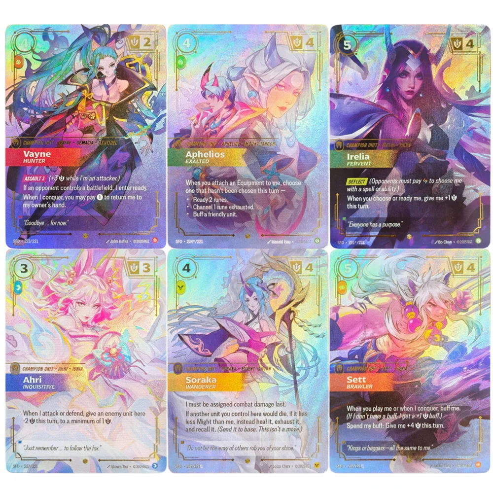 Proxy Riftbound League of Legends Spiritforged SFD Vayne Ahri Irelia Bard Teemo Yone Yasuo Overnumbered Collection Tcg Game Card view 2