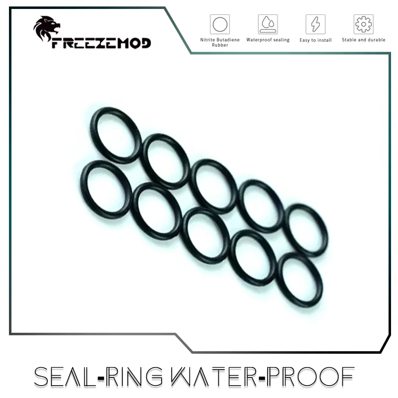 Watercooling Built-in Sealing Ring For OD14MM Hard Pipe Fitting, Black Spare Rubber Ring 10pcs/Pack, MFQ-L1719
