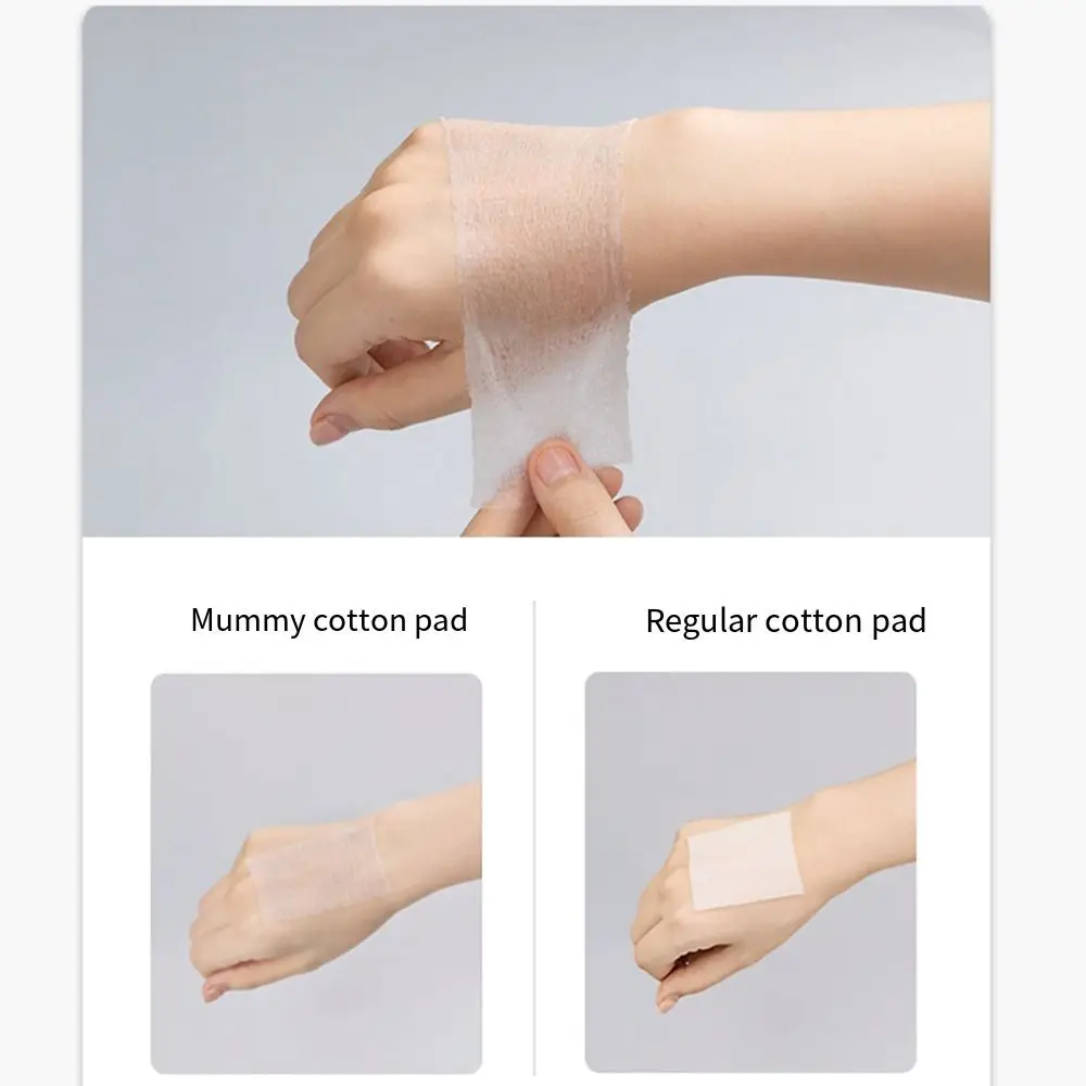 สำลีเช็ดเครื่องสำอางแบบยืดหยุ่น 50/200 ชิ้น สำลีแผ่นบางแบบใช้แล้วทิ้ง