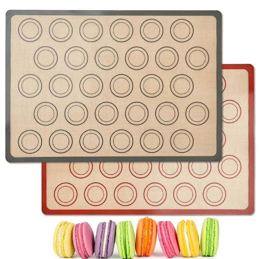 1Pcs Silicone Macaron Baking Mat - for Bake Pans - Macaroon/Pastry/Cookie Making - Professional Grade Nonstick