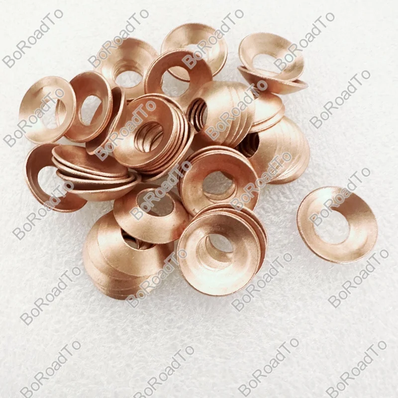 50PCS High Pressure Pipe Nest Copper Pad Cone Gasket for Oil Tube Anti Leaking